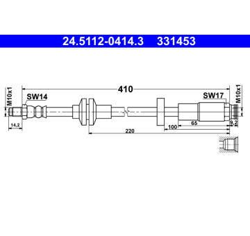 Brzdová hadice ATE 24.5112-0414.3