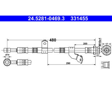 Brzdová hadice ATE 24.5281-0469.3