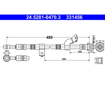 Brzdová hadice ATE 24.5281-0470.3