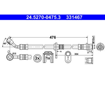 Brzdová hadice ATE 24.5270-0475.3