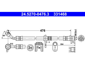 Brzdová hadice ATE 24.5270-0476.3