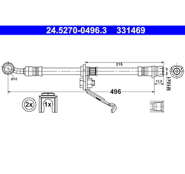 Brzdová hadice ATE 24.5270-0496.3