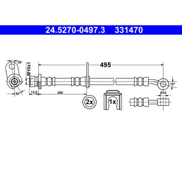 Brzdová hadice ATE 24.5270-0497.3