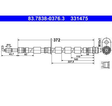 Brzdová hadice ATE 83.7838-0376.3