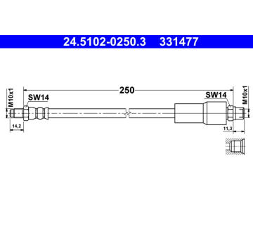 Brzdová hadice ATE 24.5102-0250.3
