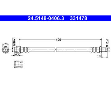Brzdová hadice ATE 24.5148-0406.3