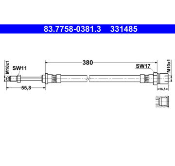Brzdová hadice ATE 83.7758-0381.3