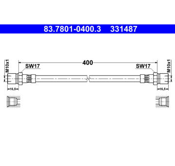 Brzdová hadice ATE 83.7801-0400.3