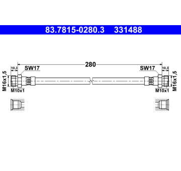 Brzdová hadice ATE 83.7815-0280.3