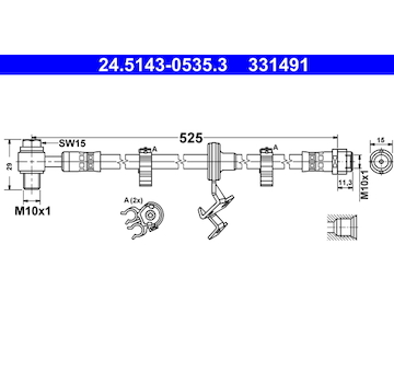 Brzdová hadice ATE 24.5143-0535.3