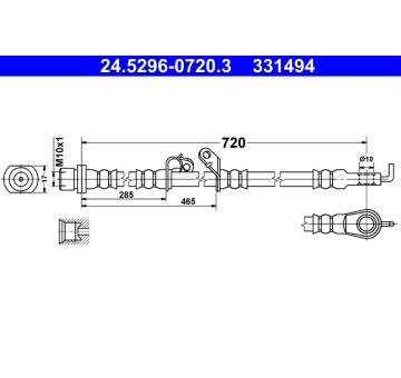Brzdová hadice ATE 24.5296-0720.3
