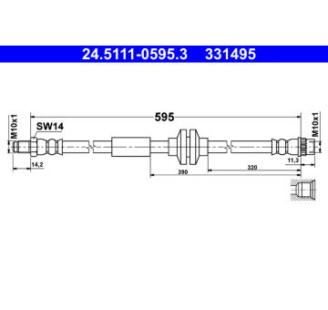 Brzdová hadice ATE 24.5111-0595.3
