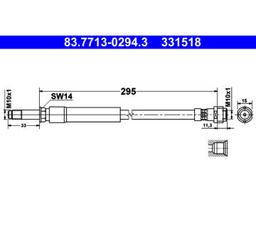 Brzdová hadice ATE 83.7713-0294.3