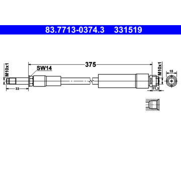 Brzdová hadice ATE 83.7713-0374.3