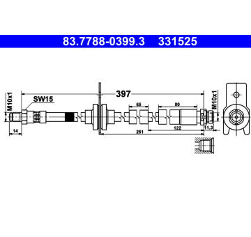 Brzdová hadice ATE 83.7788-0399.3