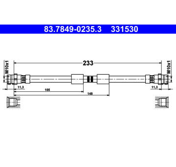Brzdová hadice ATE 83.7849-0235.3