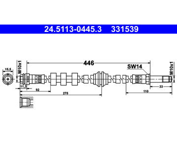 Brzdová hadice ATE 24.5113-0445.3