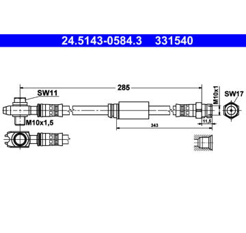 Brzdové potrubí ATE 24.5143-0584.3
