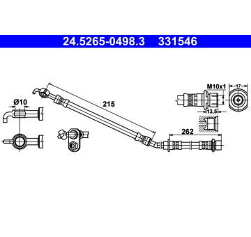 Brzdová hadice ATE 24.5265-0498.3