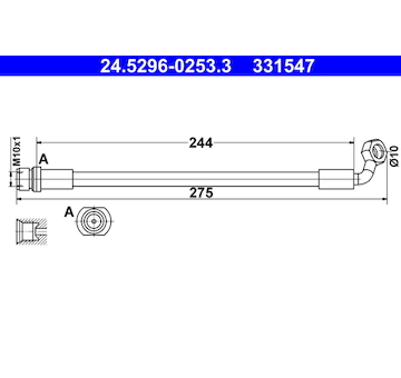 Brzdová hadice ATE 24.5296-0253.3