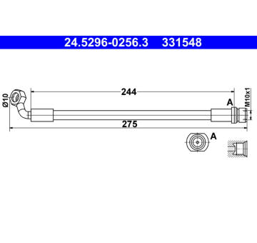 Brzdová hadice ATE 24.5296-0256.3