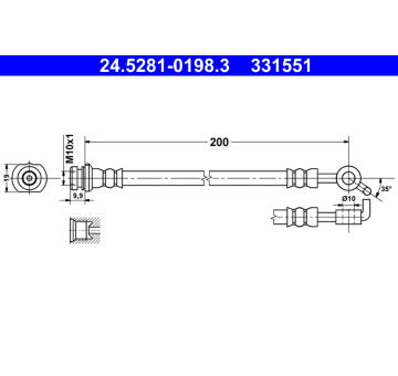 Brzdová hadice ATE 24.5281-0198.3