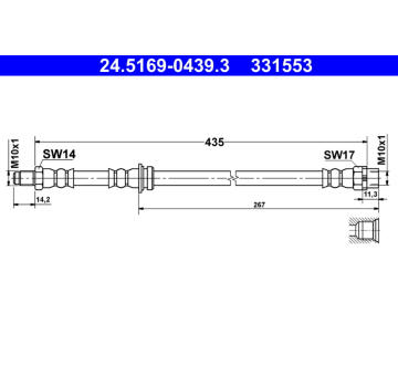 Brzdová hadice ATE 24.5169-0439.3