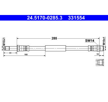 Brzdová hadice ATE 24.5170-0285.3