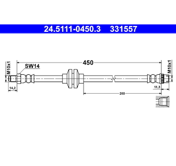 Brzdová hadice ATE 24.5111-0450.3