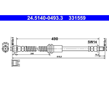 Brzdová hadice ATE 24.5140-0493.3