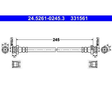 Brzdová hadice ATE 24.5261-0245.3