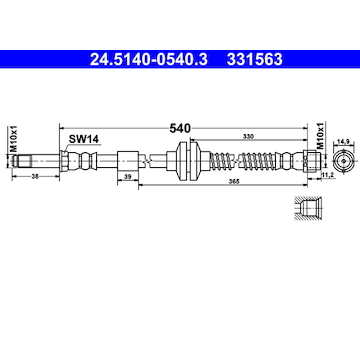 Brzdová hadice ATE 24.5140-0540.3