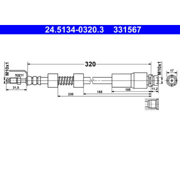 Brzdová hadice ATE 24.5134-0320.3