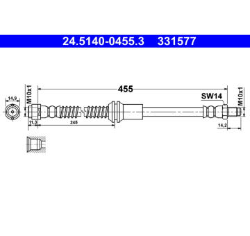 Brzdová hadice ATE 24.5140-0455.3