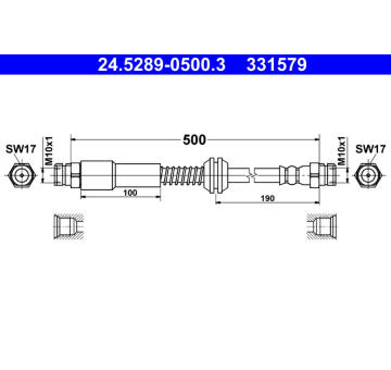 Brzdová hadice ATE 24.5289-0500.3