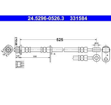 Brzdová hadice ATE 24.5296-0526.3