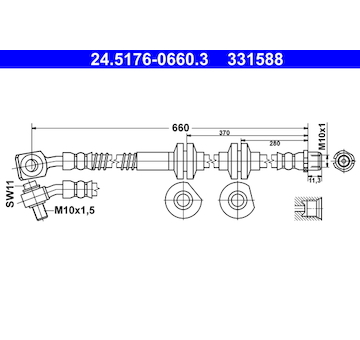 Brzdová hadice ATE 24.5176-0660.3