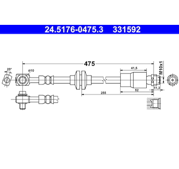 Brzdová hadice ATE 24.5176-0475.3