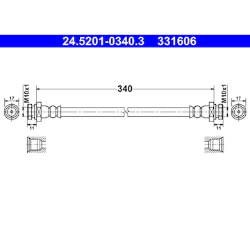 Brzdová hadice ATE 24.5201-0340.3