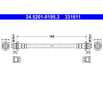 Brzdová hadice ATE 24.5201-0195.3