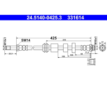 Brzdová hadice ATE 24.5140-0425.3