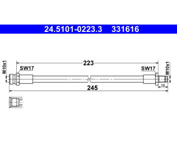Brzdová hadice ATE 24.5101-0223.3