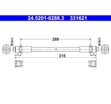 Brzdová hadice ATE 24.5201-0288.3