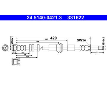Brzdová hadice ATE 24.5140-0421.3