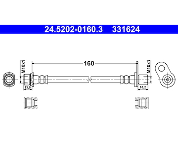 Brzdová hadice ATE 24.5202-0160.3