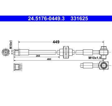 Brzdová hadice ATE 24.5176-0449.3