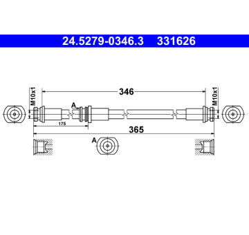 Brzdová hadice ATE 24.5279-0346.3