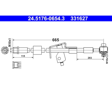 Brzdová hadice ATE 24.5176-0654.3