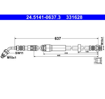Brzdová hadice ATE 24.5141-0637.3