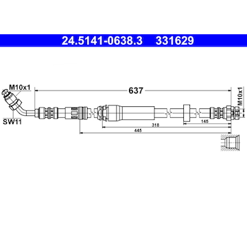 Brzdová hadice ATE 24.5141-0638.3